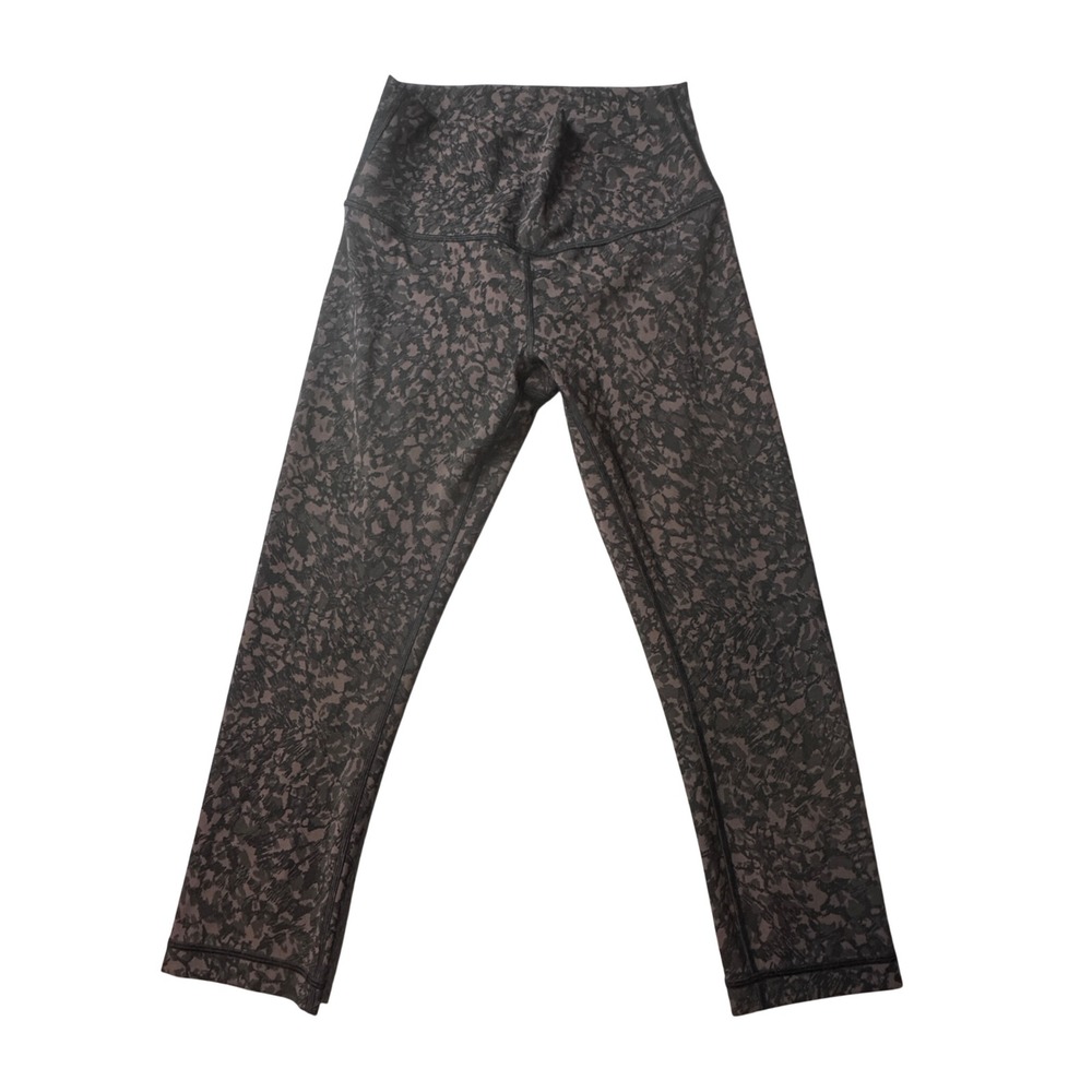 Lululemon Leggings Womens 6 Brown Abstract Print High Rise Align Crop Yoga Pants